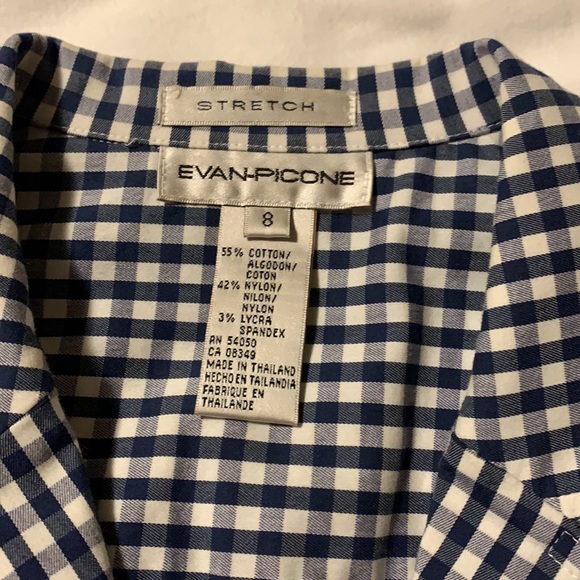 Stretch checkered Top/ blazer - Picture 2 of 4